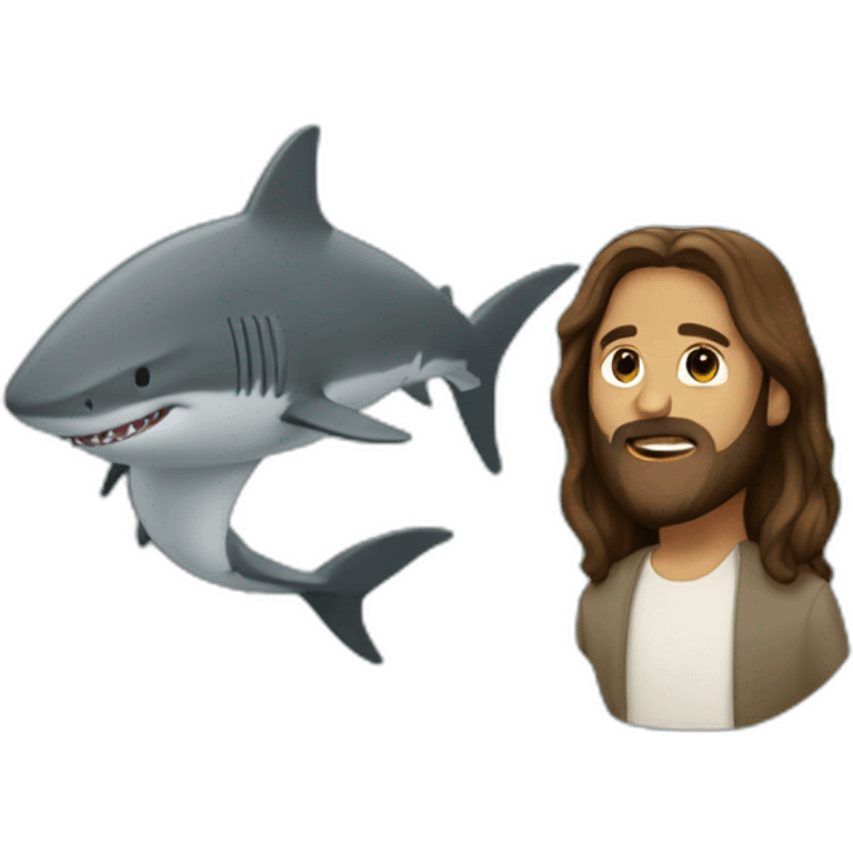 jesus and shark emoji