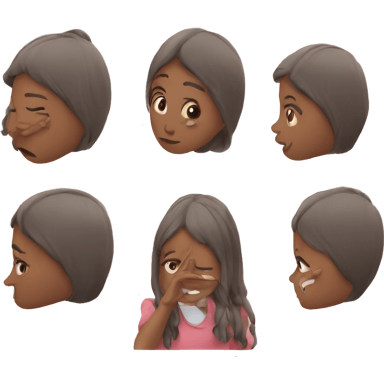 A girl hitting her head with her hand emoji