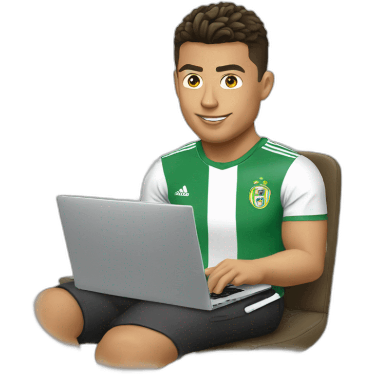 Ronaldo with laptop emoji