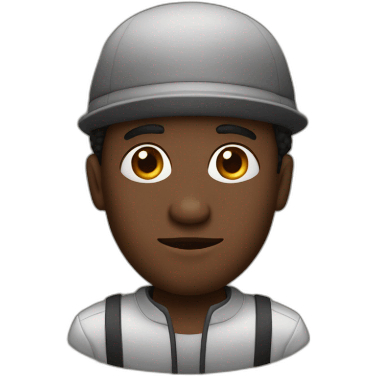 A black man wearing a kippa emoji