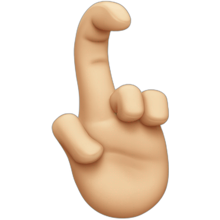 Finger on jaw- mewing emoji