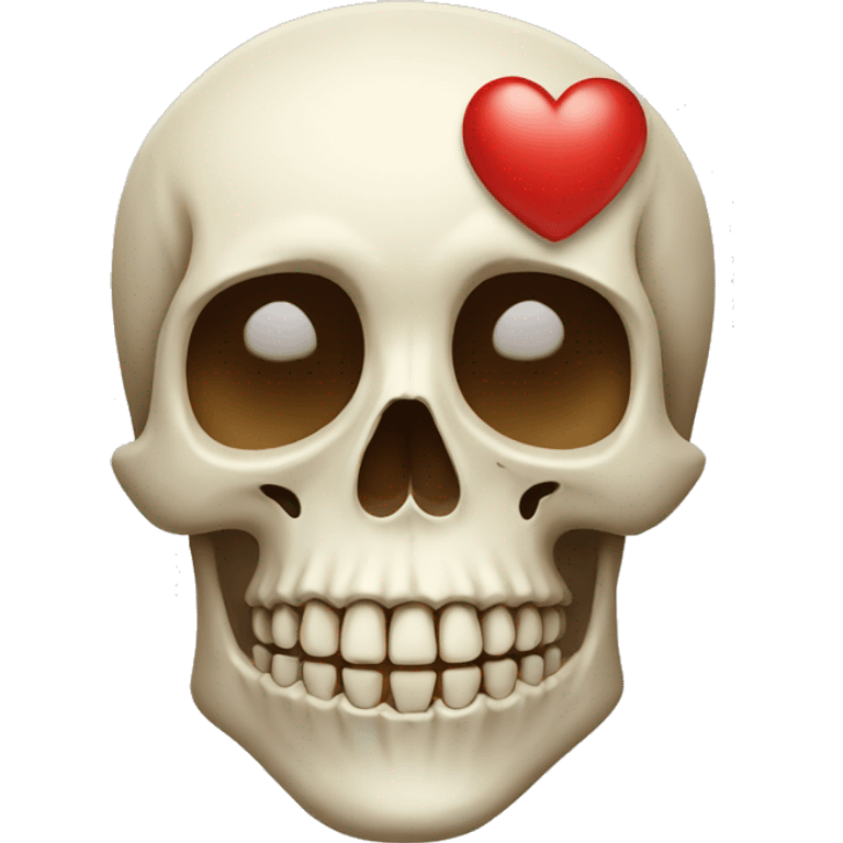 Skull with love emoji