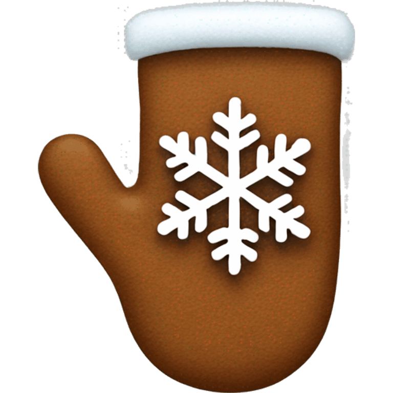 Mitten holding snowflake emoji