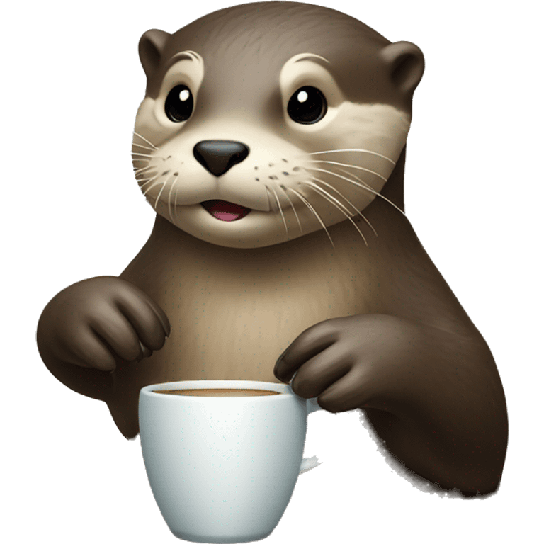 otter with cup emoji