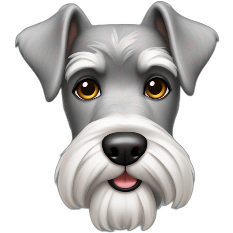 perro schnauzer plata perfil de pie emoji