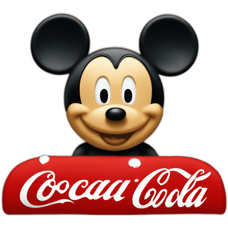 mickey buvant du cocacola emoji