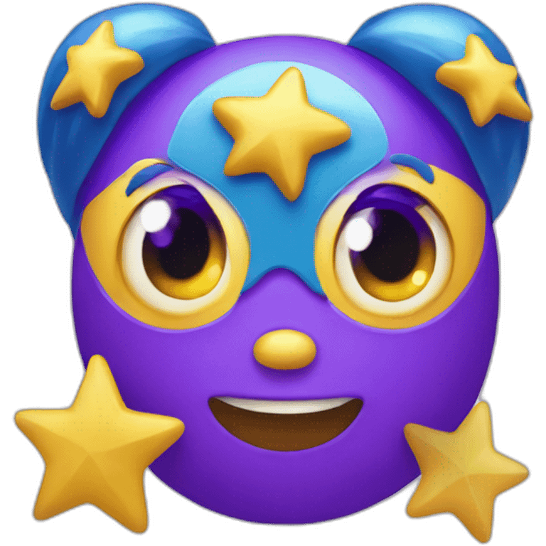 Estrella dorada y violeta  emoji