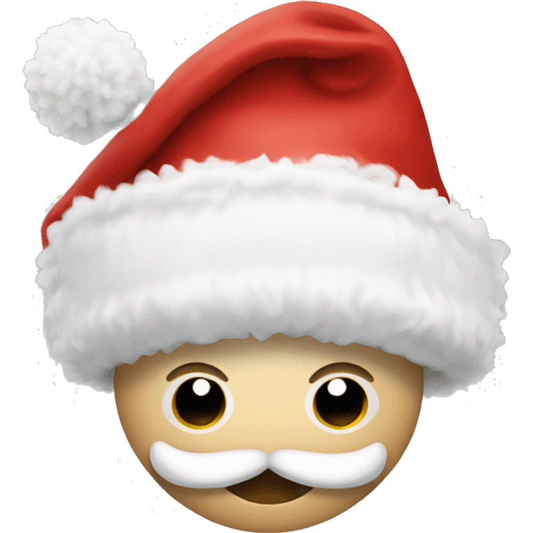 santa hat with a big pompom emoji