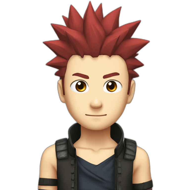 naruto spike hair with suite emoji