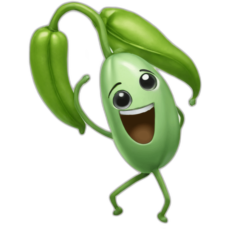 Dancing bean emoji