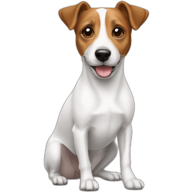 Jack russel with body emoji