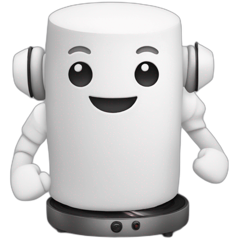 Marshmallow dj emoji