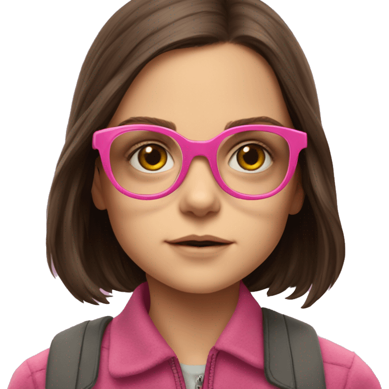  Dafne Keen in pink glasses emoji