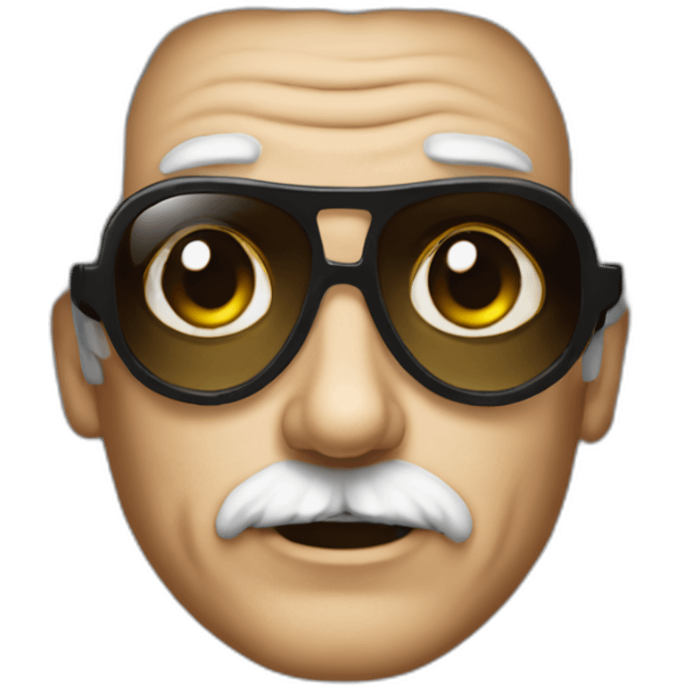 Einstein makeup as sunglass terminator emoji