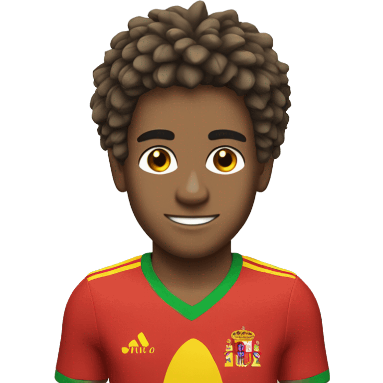 spanish young footballer with pinapple instead of hair emoji