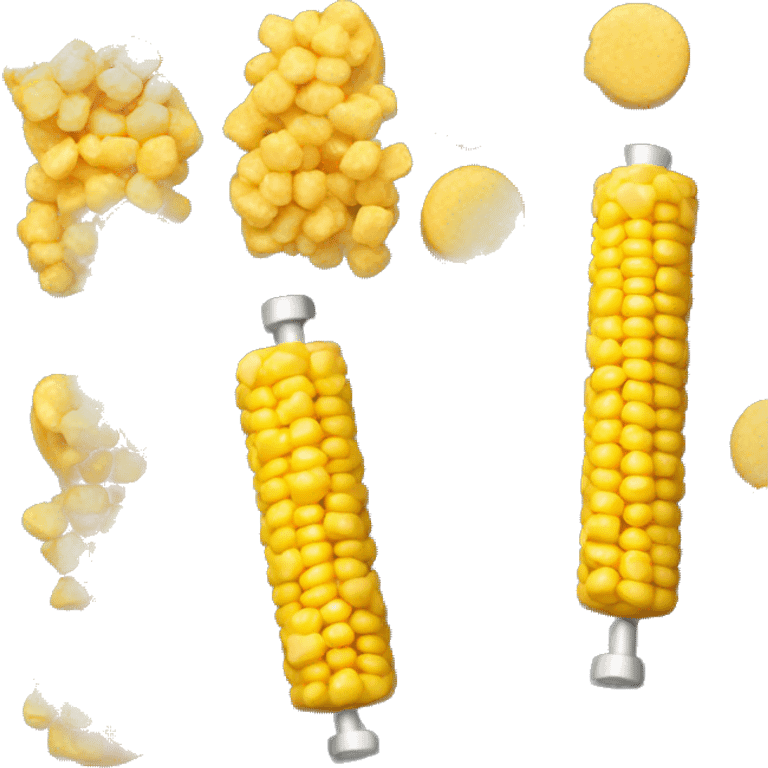 Olympic Barbell with cheese-flavored puffed corn snacks replacing weight disks emoji