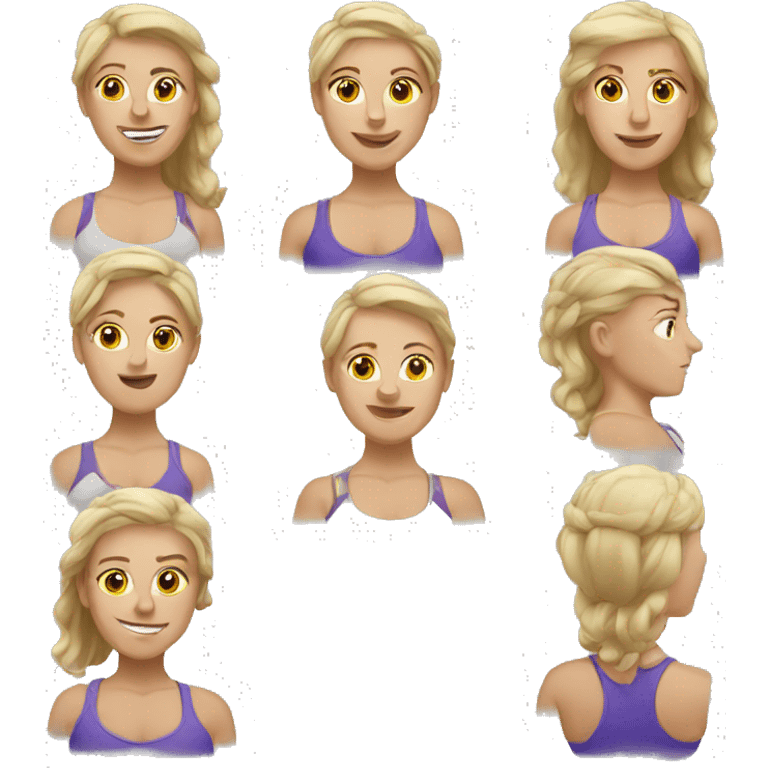 White woman crossfit emoji