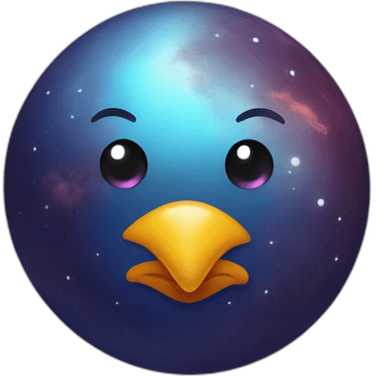 planet Mercury with a cartoon thinking chicken face emoji