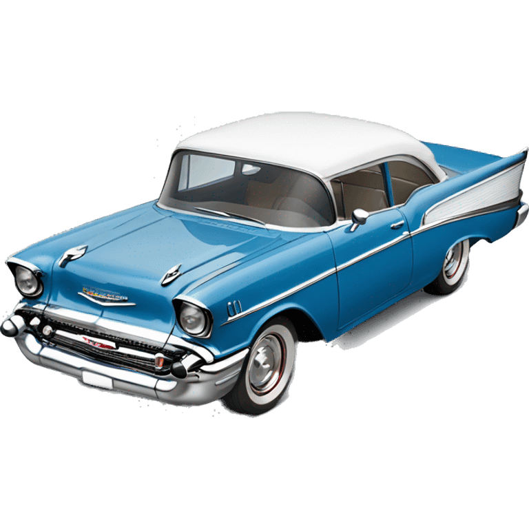 Blue 1957 Chevrolet bel air emoji