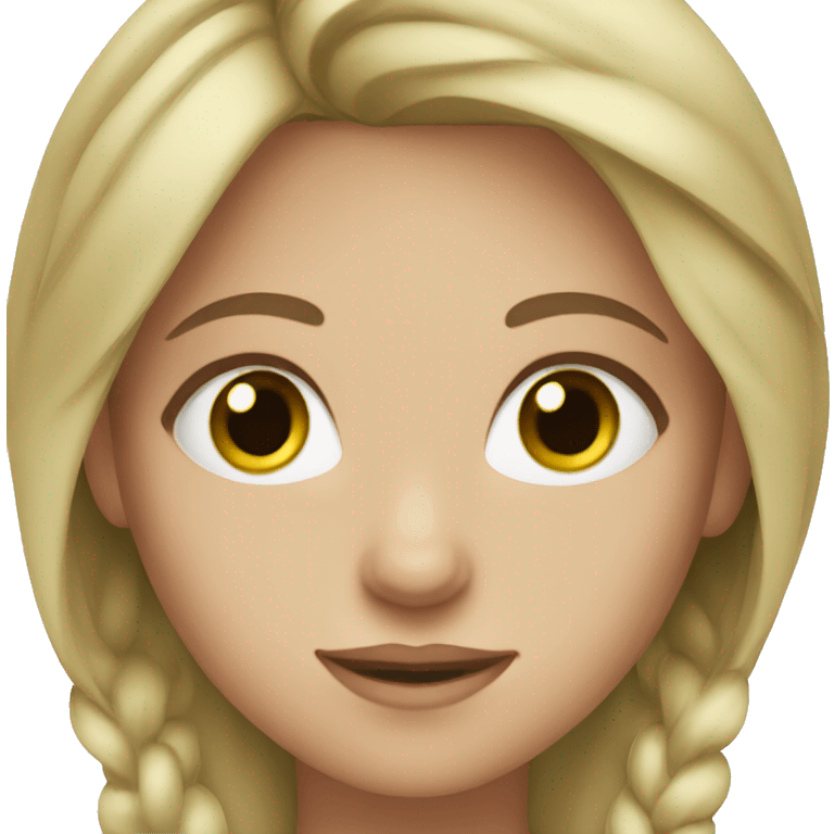 Girl with green eyes and dark blonde hair emoji