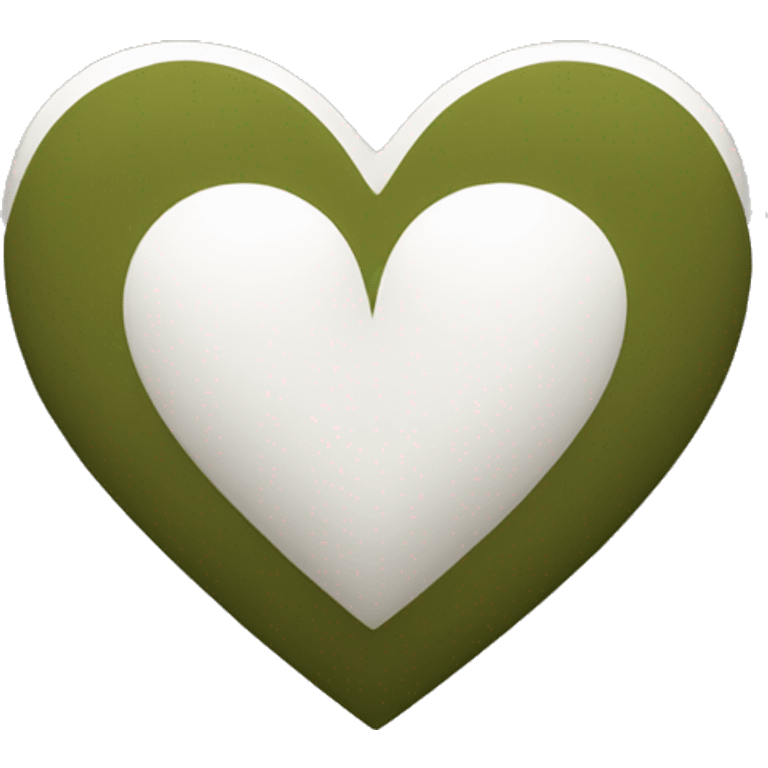 heart-deep-olive-and-white-color emoji