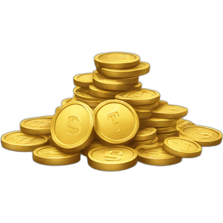 A pile of gold coins emoji