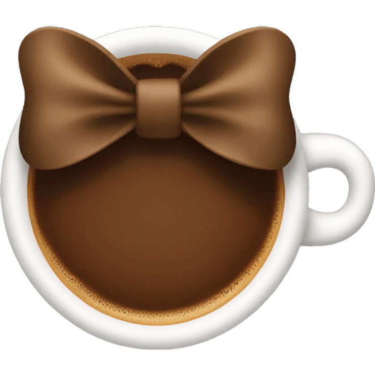 Coffee with brown bow  emoji