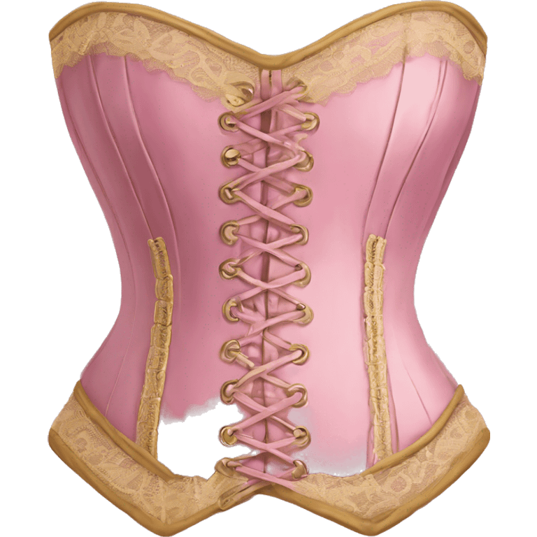 pink and gold corset with lace emoji