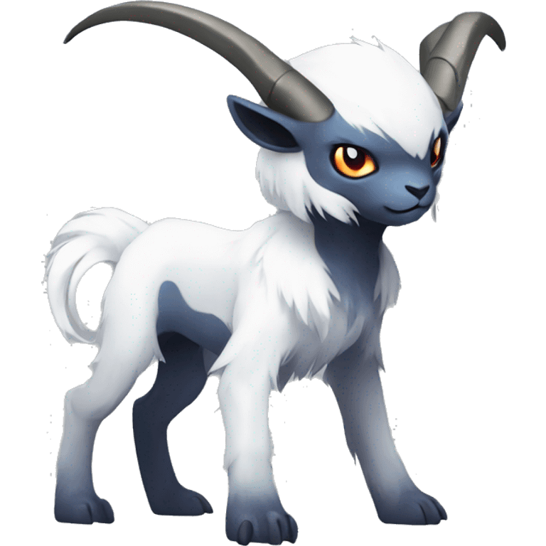 Edgy Cool Absol-Goat-Pokémon Full Body emoji