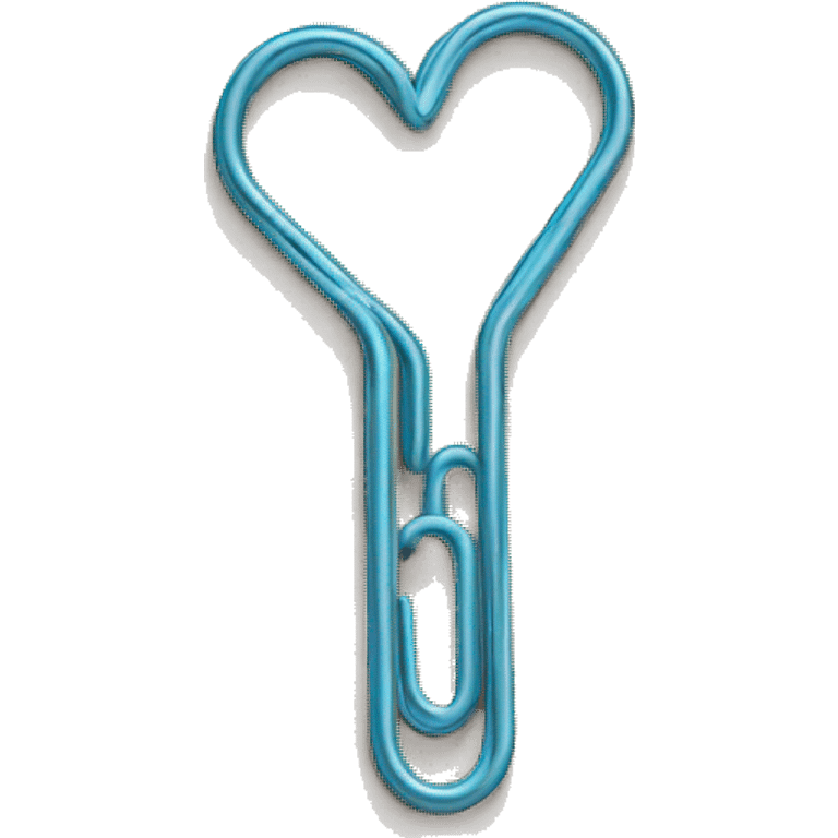 A heart-shaped paper clip emoji