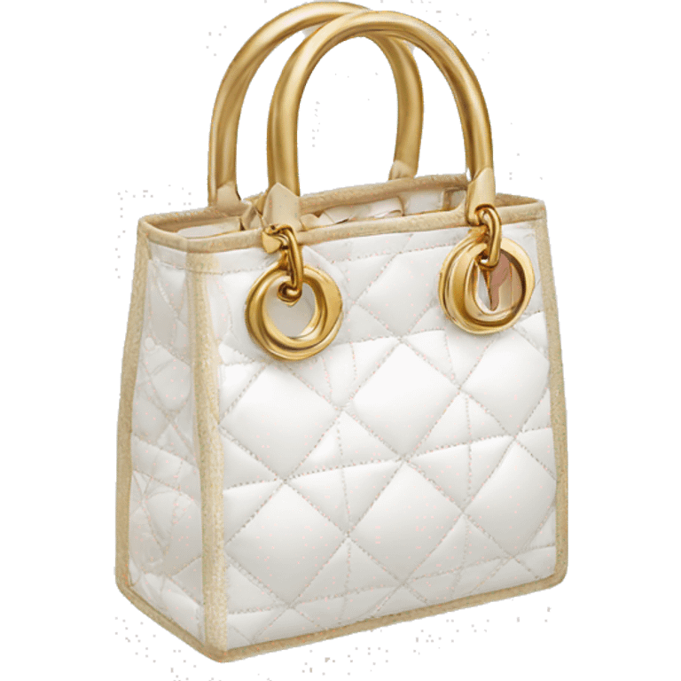 Dior logo white and gold pack emoji