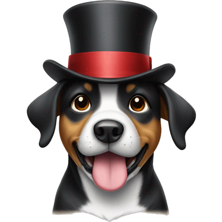 Dog with a top hat emoji