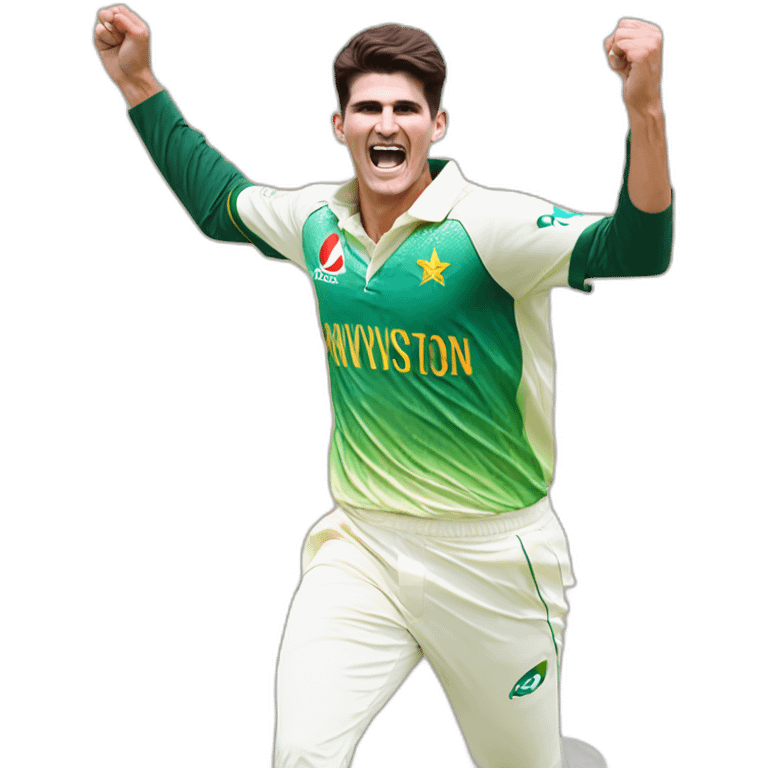 shaheen afridi doing his celebration emoji