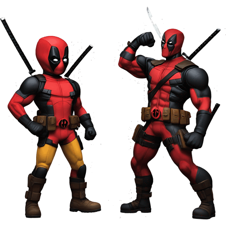 Deadpool and wolverine epic, UHD, high quality  emoji