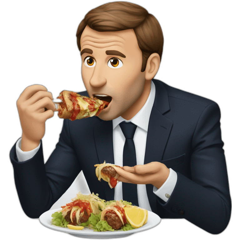 macron eating kebab emoji