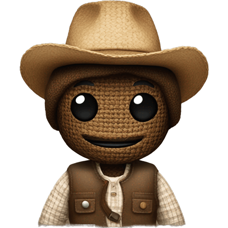 sackboy in a farmer outfit emoji