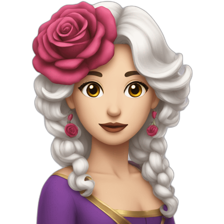 Camilla with rose emoji