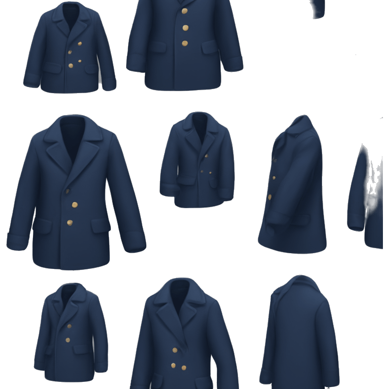 navy blue monochrome coat emoji