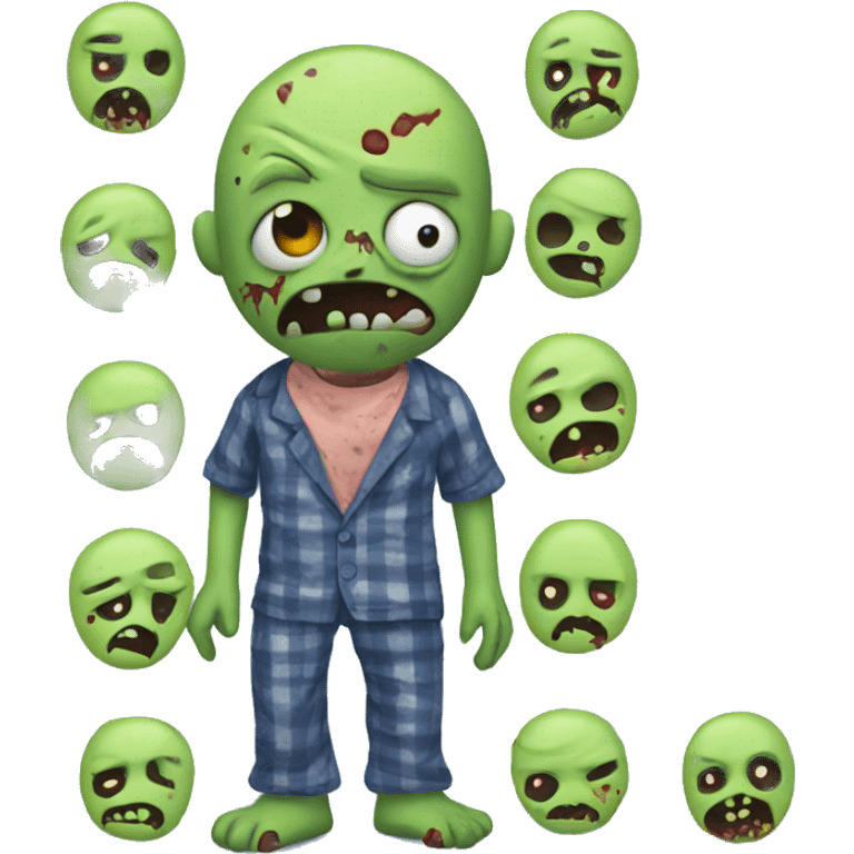 A zombie in pajamas emoji