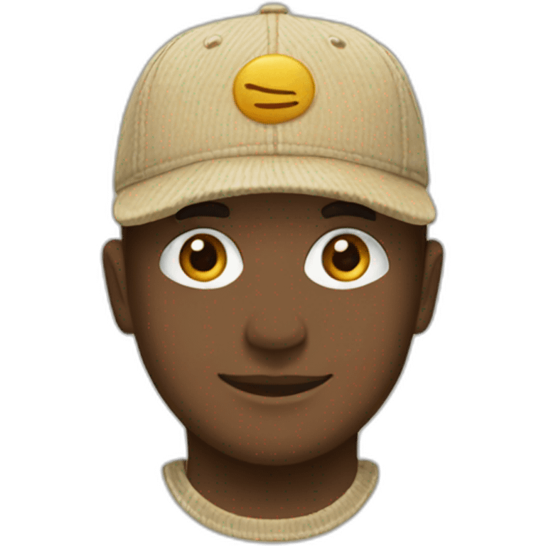 beige corduroy cap emoji