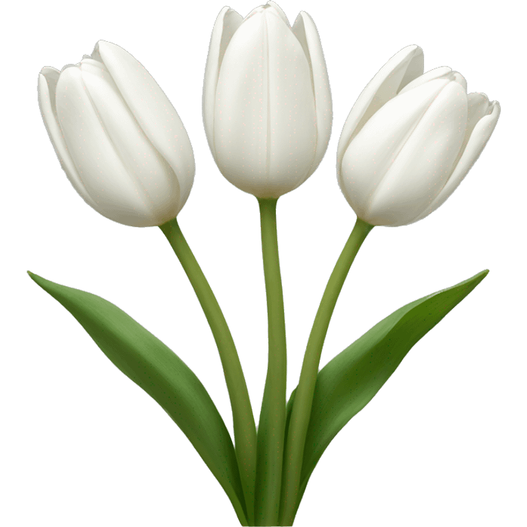 white tulips emoji