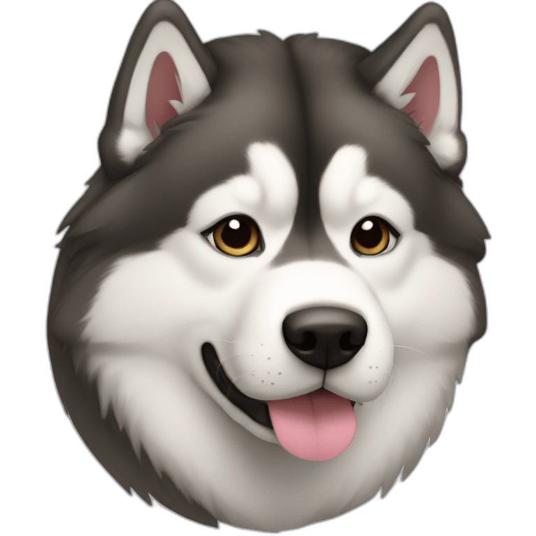 Sleep female Alaskan malamute emoji