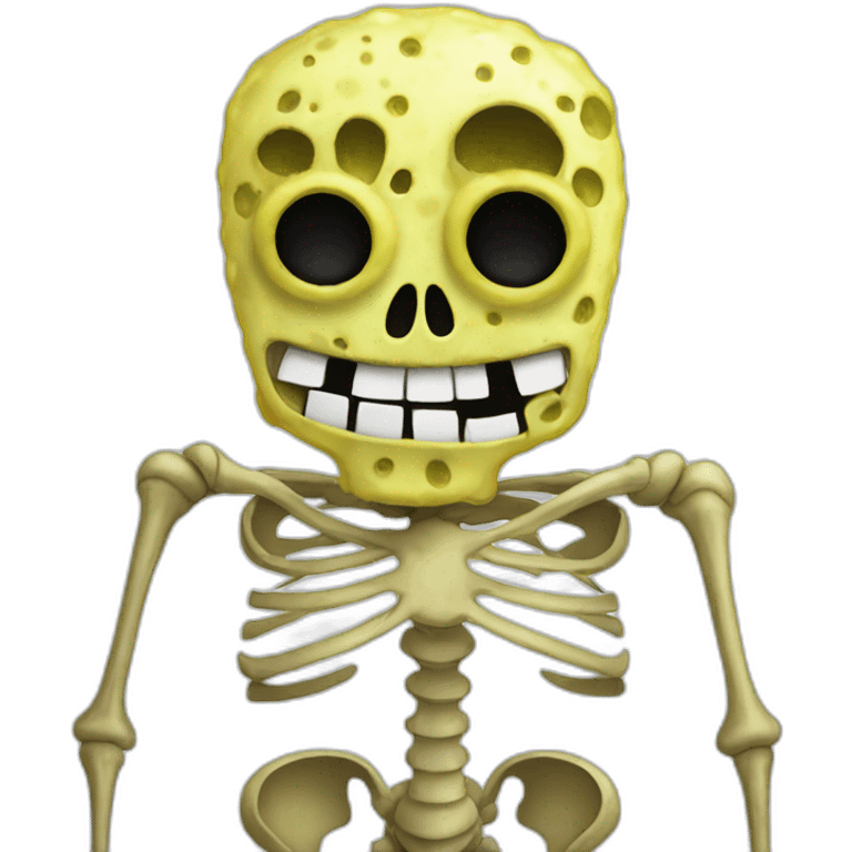 spongebob as skeleton emoji