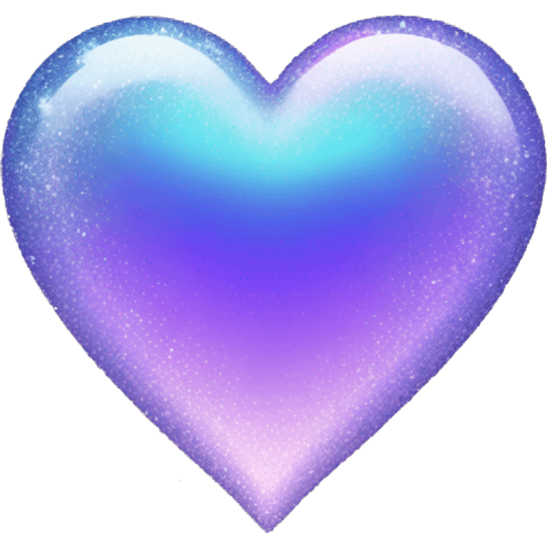 sparkly indigo-lilac-gradient iridescent heart emoji