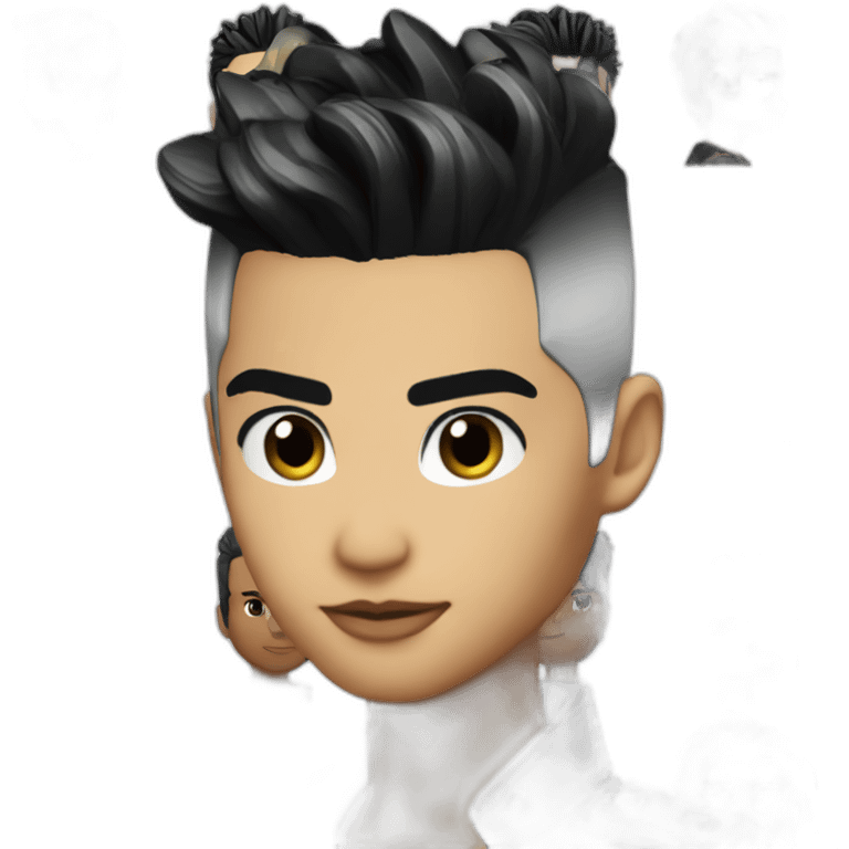 Bill Kaulitz black hair with highlights emoji