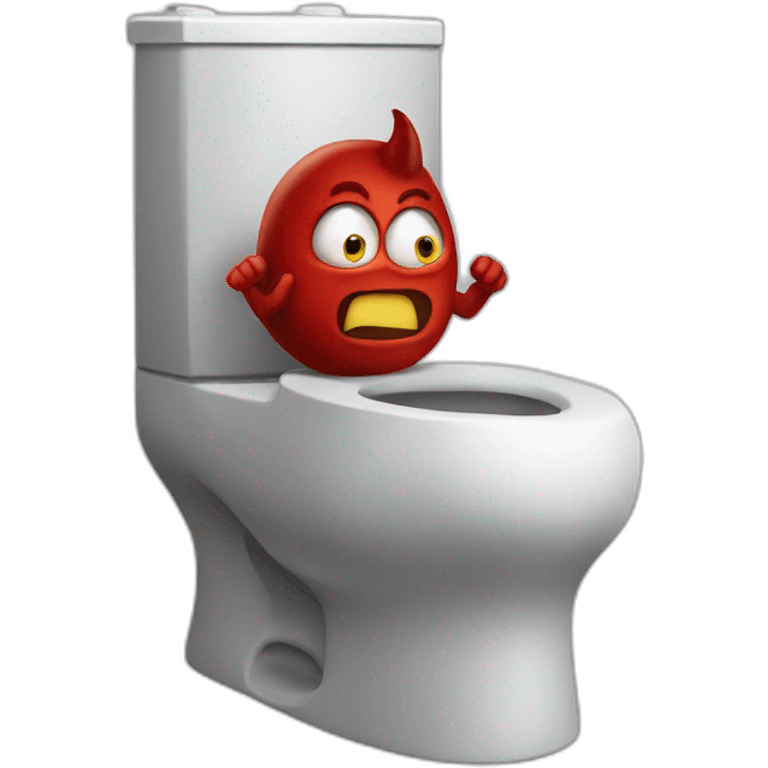 the devil on the toilet emoji