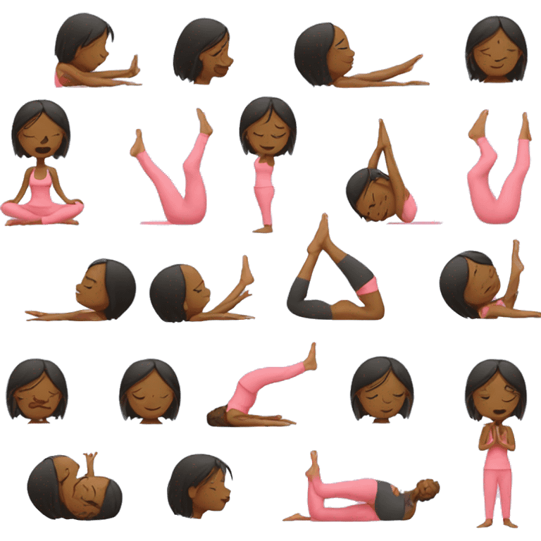 Girl doing yoga  emoji