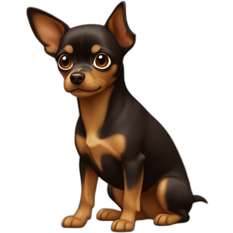 russian-toy-terrier-with-dark-brown-head-with-light-brown-muzzle emoji