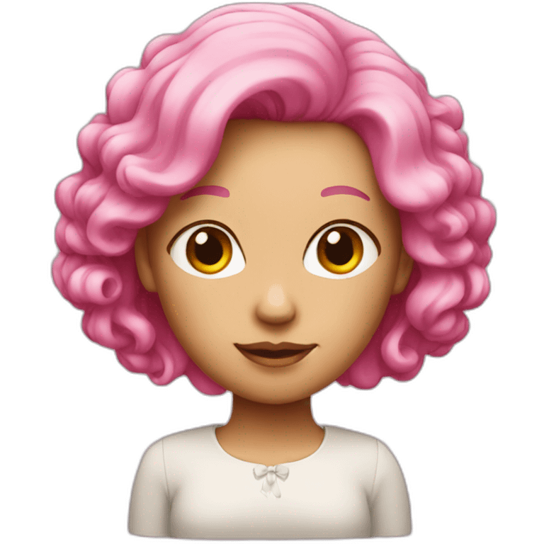 pink haired lady emoji