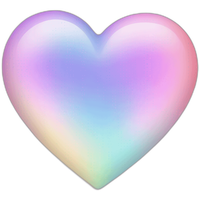 Pastel gradient hue iridescent heart emoji